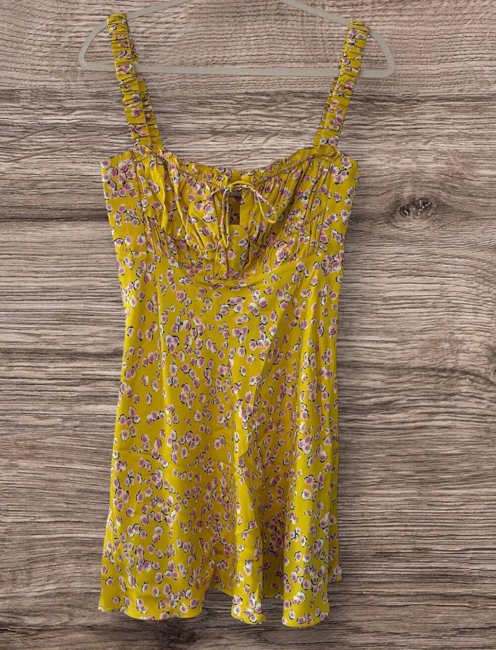 Nicholas The Label  NWT | Simie in yellow Hastings floral mini dress | US size 2